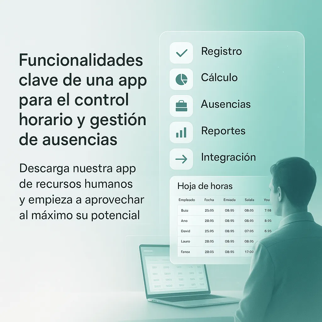 ¿Qué funcionalidades tiene que tener una app para el control horario y gestión de ausencias?