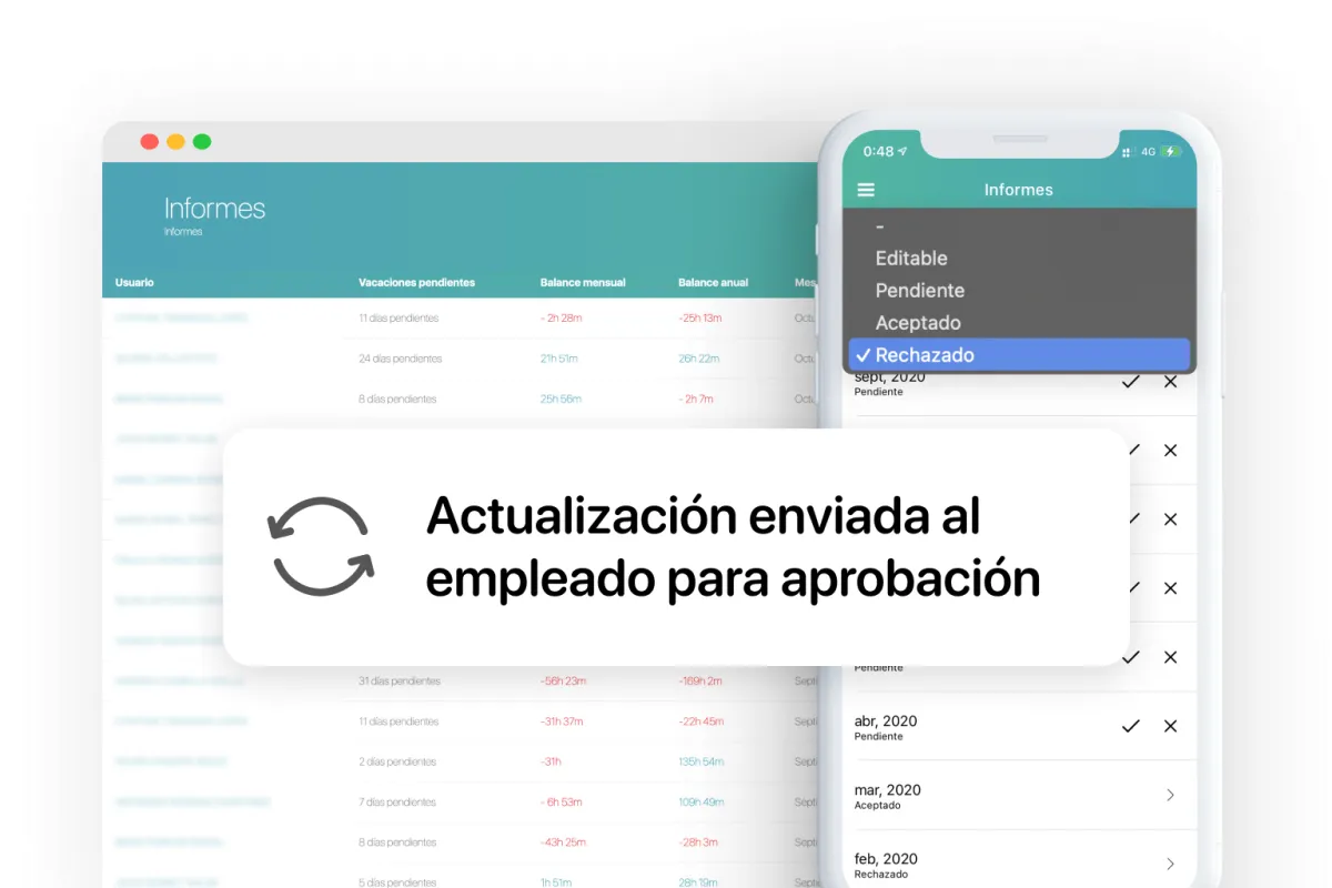 Informes automáticos de horas