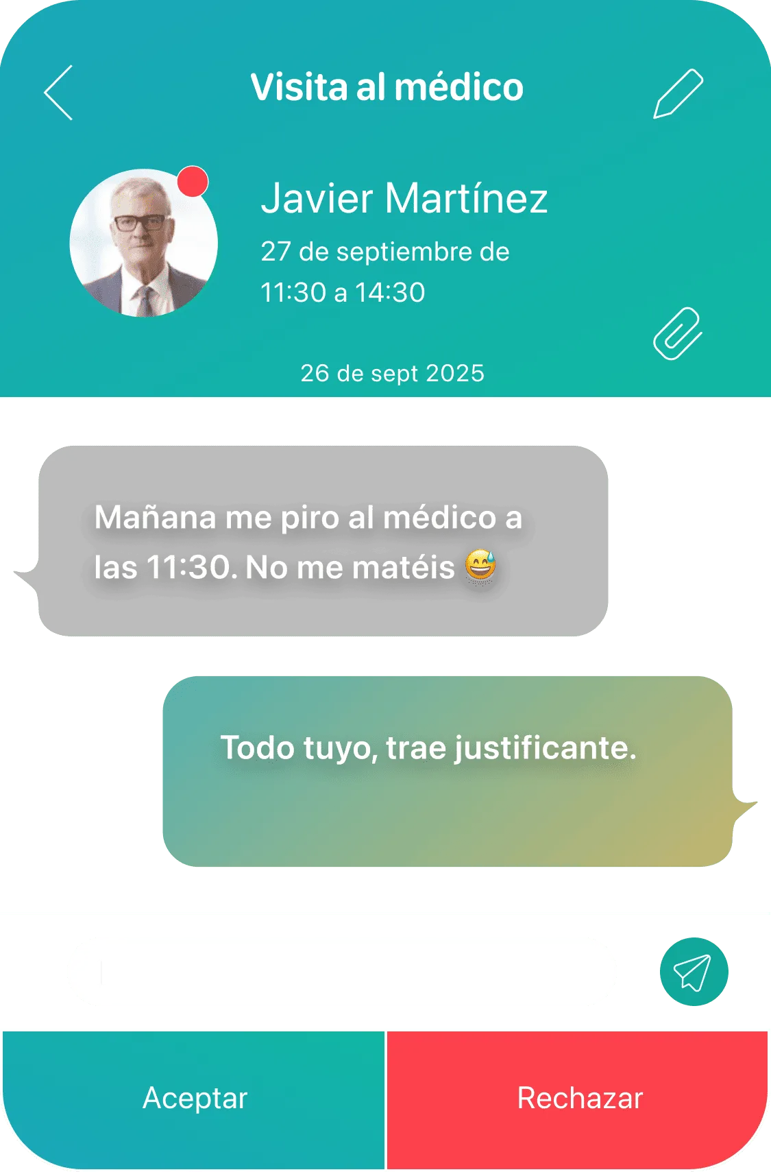 INWOUT — aprobación de permisos desde el móvil