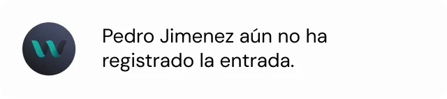 Notificación: fichaje de entrada pendiente